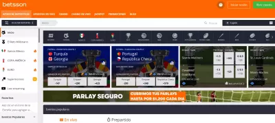 Betsson México Homepage