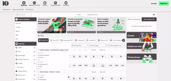 Homepage 10bet México
