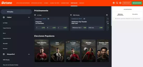 Betano MX - Apuestas virtuales