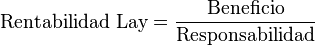 formula rentabilidade lay